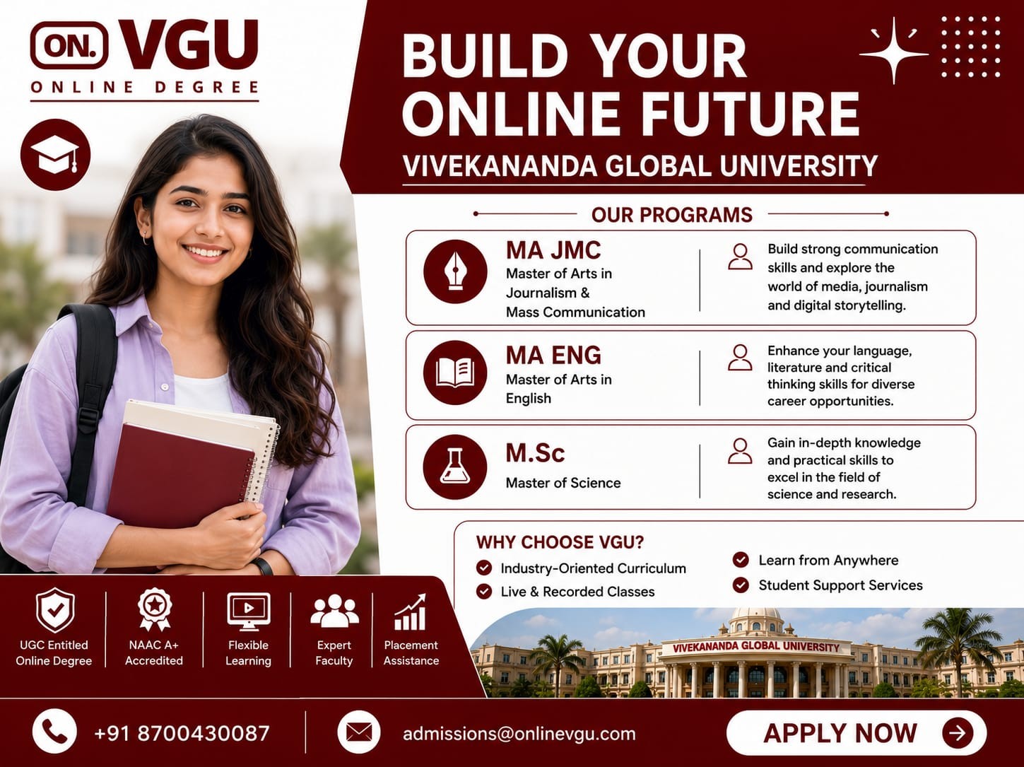 VGU Online MA JMC, MA English & MSc Fees VGU Online MA JMC, MA English & MSc Fees - UniCompare Blog